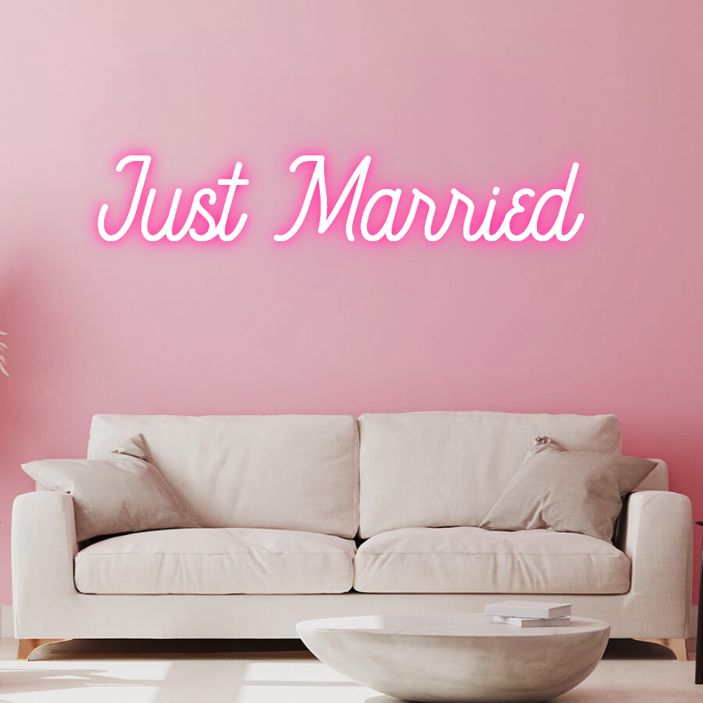 Custom Wedding Neon Sign – Personalized LED Neon Light for Wedding Decor, Just Married, Mr & Mrs & Forever Love, Romantic Reception & Wedding Anniversary Decor, Unique Customizable Neon Art