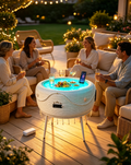 Custom Handcrafted Tire Coffee Table with Bluetooth Audio