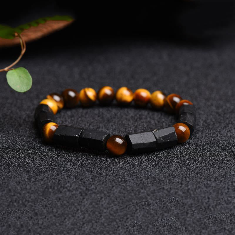 Buddha Stones "May Confidence Guide Your Way" Black Tourmaline Bracelet Includes Gift Message Card