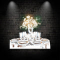“Romantic Wedding White Table Neon signs Lights | Wine, Flowers & Plate Decorative Lights | Perfectly Create Wedding Atmosphere | LED Art Lighting”