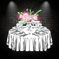 Wedding Delight: neon signs Pink Flowers on White Tables with Beautiful Plates | The Perfect Setting for a Sweet Celebration