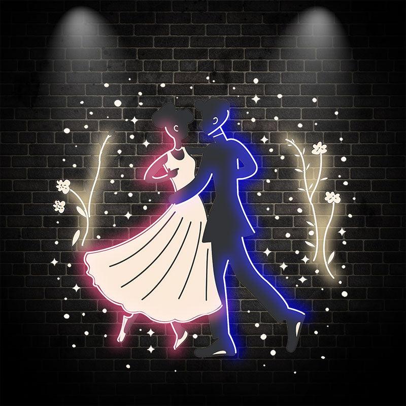 Romantic Dancing Wedding Neon signs | Bride and Groom Sweet Dancing Light Theme | Eternal Moments of Love ”