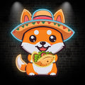 Cute Little Corky Neon signs Lights - LED Lighting, take a big burger in hand, wear a hat and laugh, creative home decoration, perfect party atmosphere