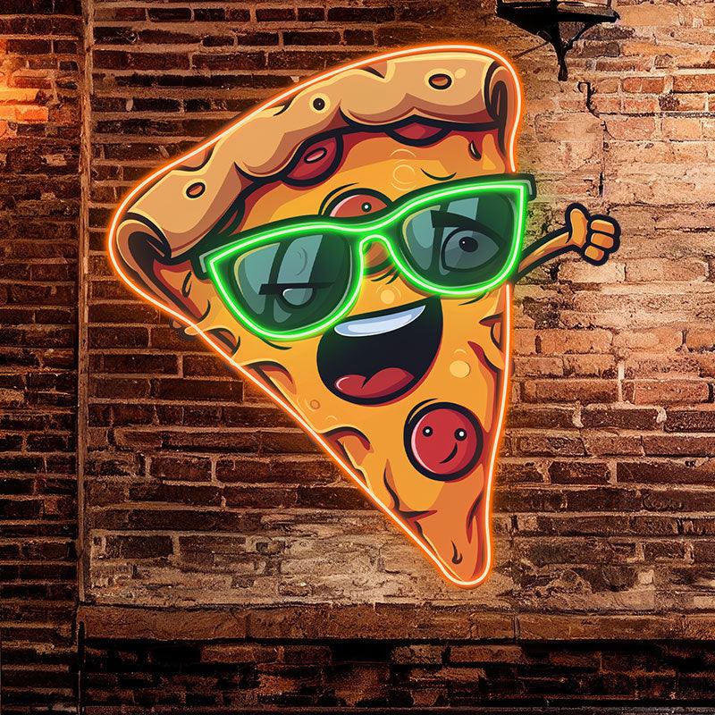 Funny Pizza LED Neon signs Light - Sunglasses Smile Pizza Decoration Light | Creative Home, Party, Gifts