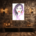 Fashion European and American beauty front face close-up neon signs lights - Sketch style LED decorative lights, personalized home and creative space lighting
