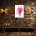 European and American beauty profile portrait neon signs - LED decorative lights with pink bouquets on the head, personalized home and creative space lighting