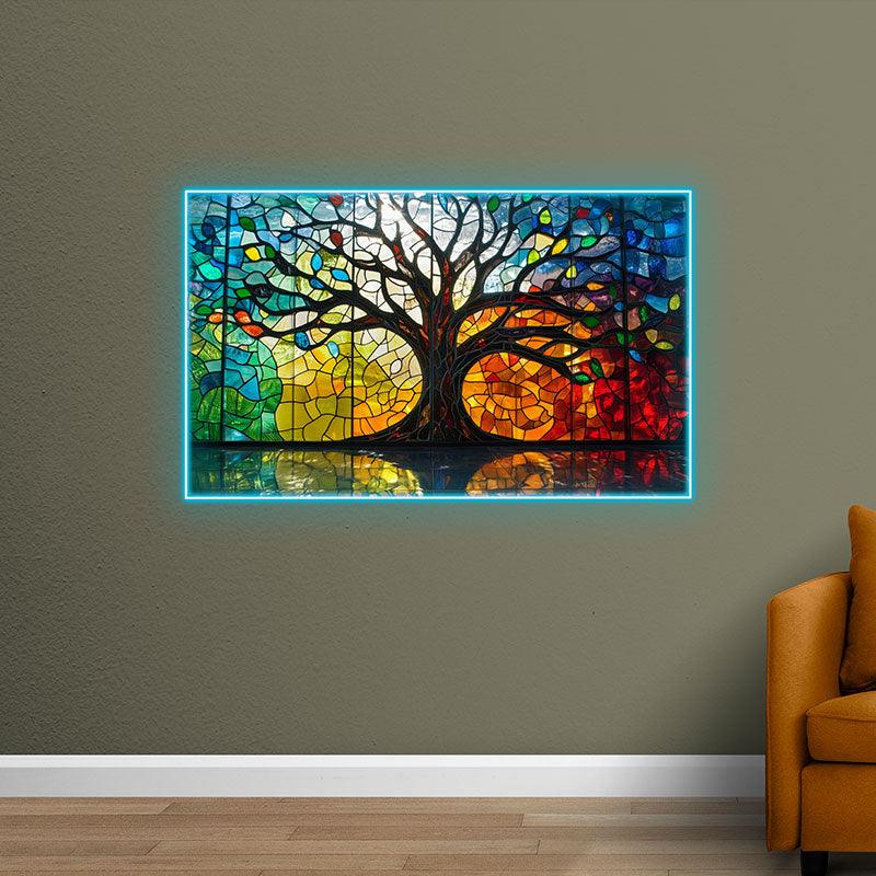 Creative Landscape Painting Neon | LED Wall Decorative Lights | Unique Home Art Lighting | For Bedroom, Living Room, Office Modern Decoration