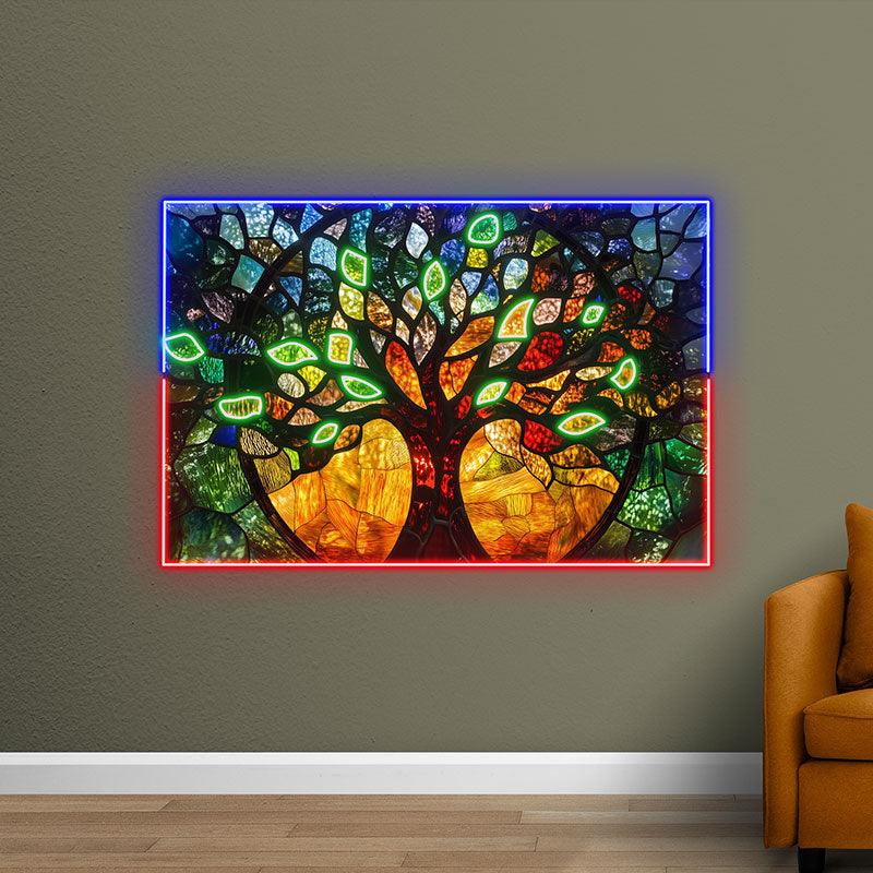 Creative Landscape Painting Neon | LED Wall Decorative Lights | Unique Home Art Lighting | For Bedroom, Living Room, Office Modern Decoration