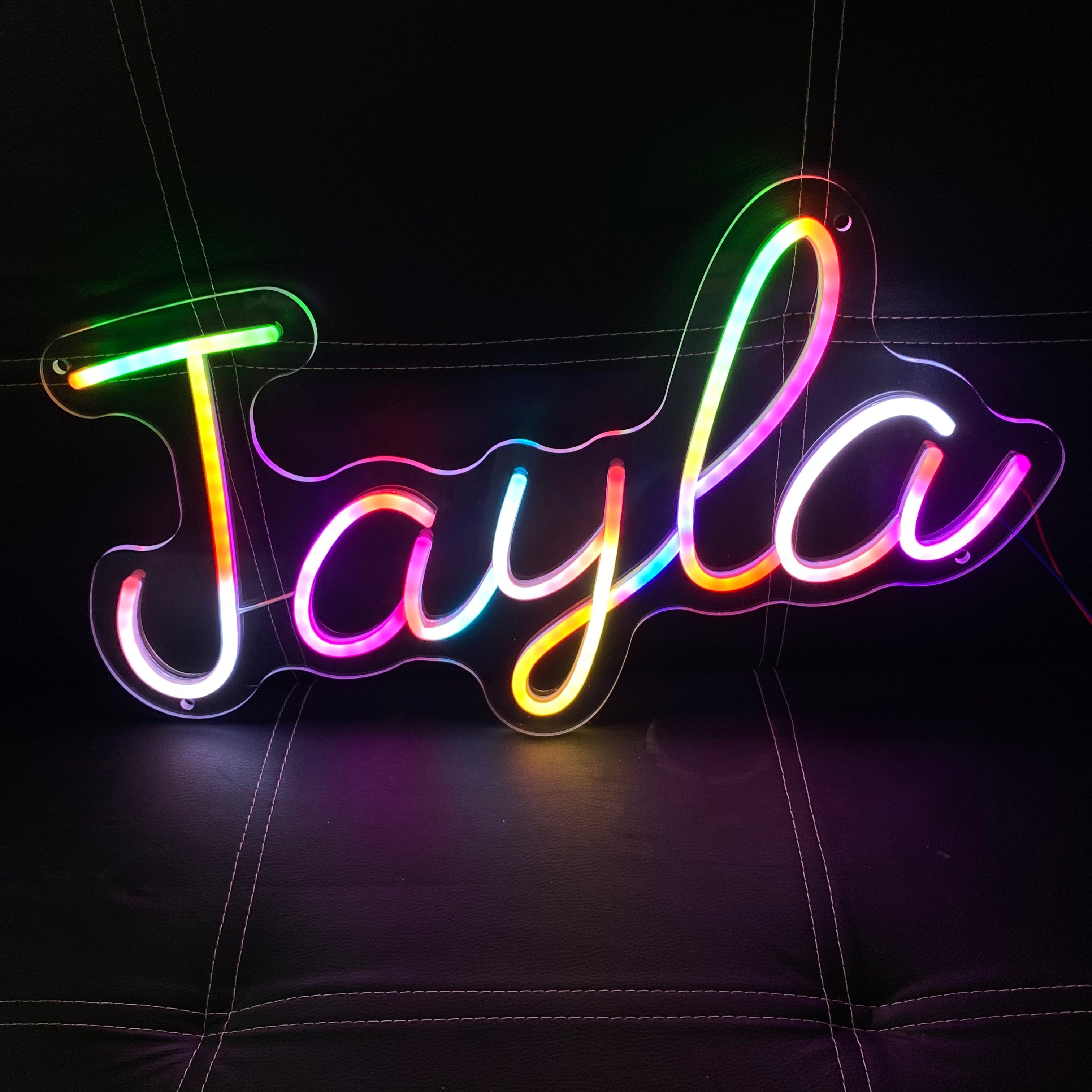 Custom Name Neon Sign, Full Color Neon Light for Wall Decor, Bedroom, Party, Wedding,Personalized LED Name Sign, Aesthetic Room Decor for Girls and Teens