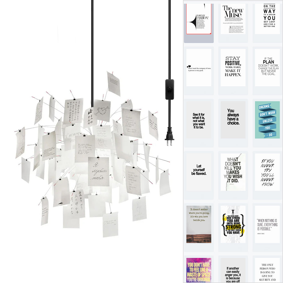 Mina Paper Plug In Chandelier