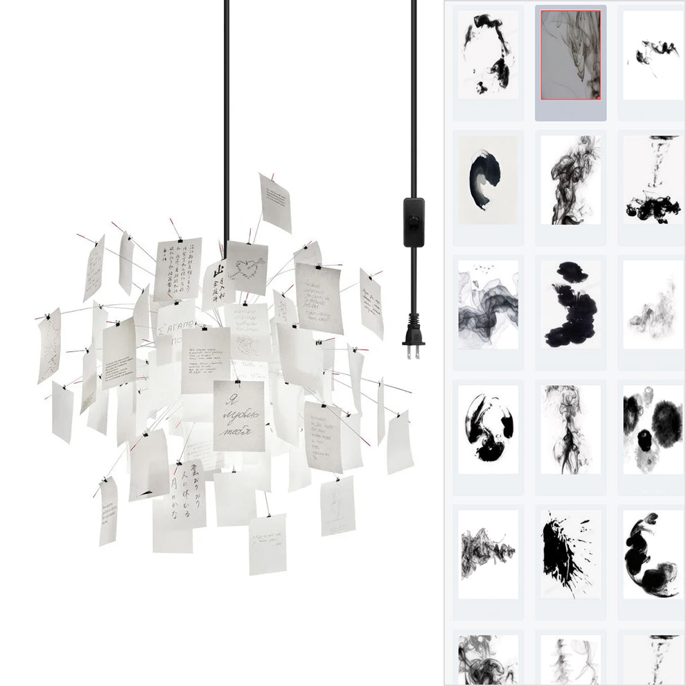 Mina Paper Plug In Chandelier
