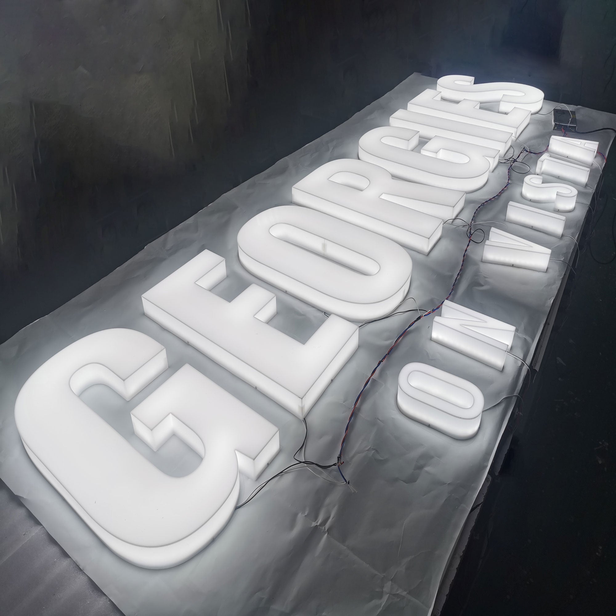Custom Full Lit Logo Alphabet Acrylic Sign Light Up Channel Letters ...