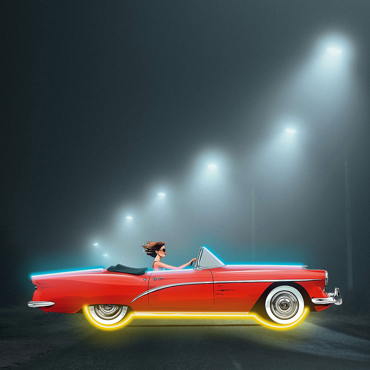Customizable LED Neon Logo Sign, Incorporating Fashionable Beauty, Featuring Classic Red Sports Car, For Fashion Industry Brand Promotion, For Automotive Industry Brand Promotion