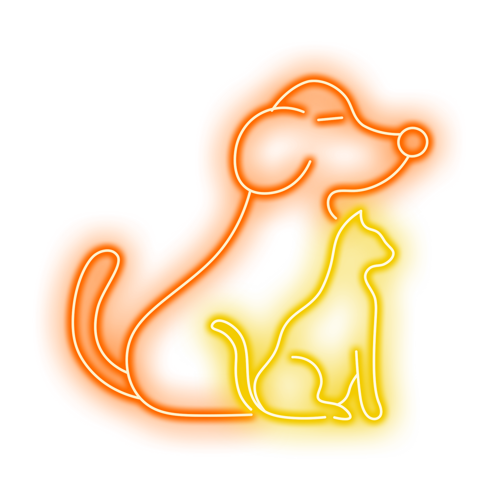 Dog Cat Neon Light Pet Lover Room Wall Decor LED Lamp Cute Animal Theme Bedroom Nursery Home Accent Night Light Ornament
