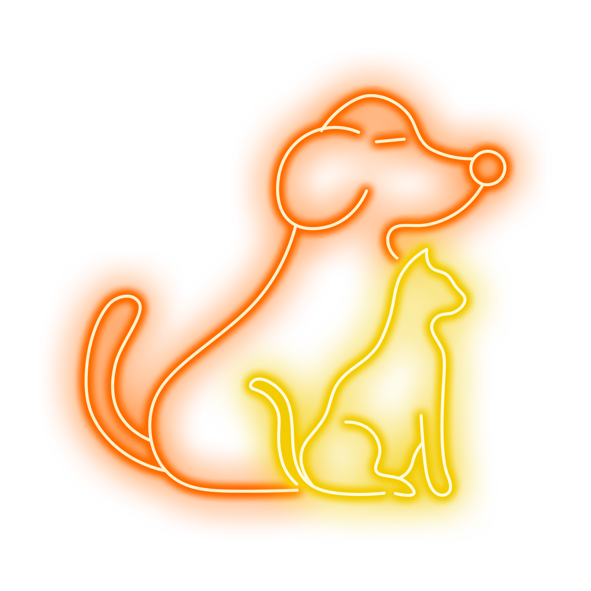 Dog Cat Neon Light Pet Lover Room Wall Decor LED Lamp Cute Animal Theme Bedroom Nursery Home Accent Night Light Ornament