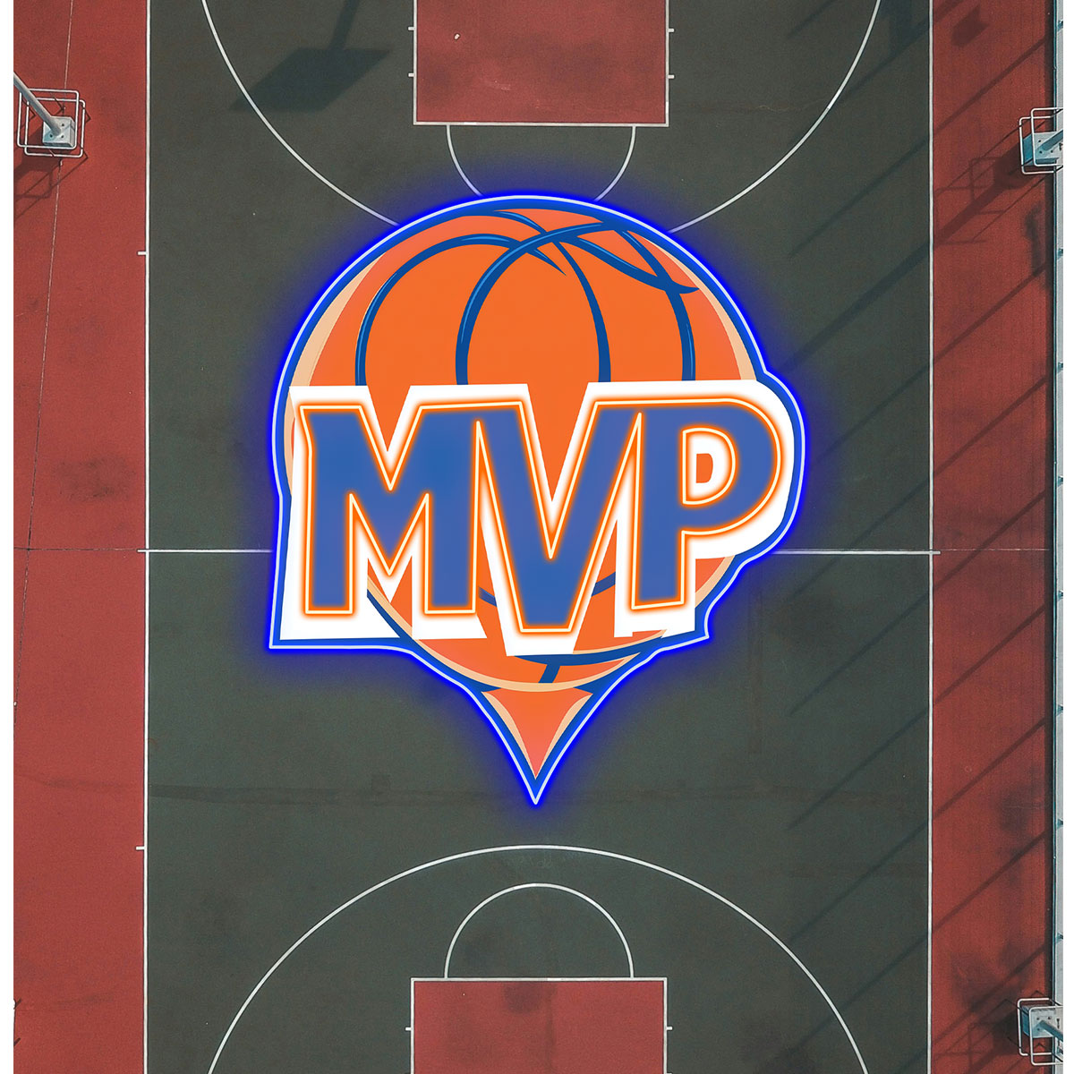Basketball Neon Sign - Perfect Gift for Basketball Lovers, Fans, and Shops - Customizable LED Sports Decor for Home, Bar.