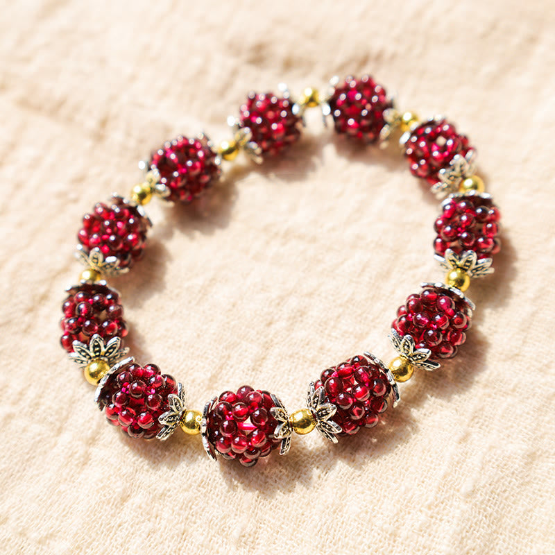 Buddha Stones "All the best for Vitality and Passion" Garnet Bracelet Includes Gift Message Card