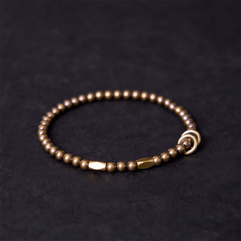 Buddha Stones "Wishing You Balance and Strength" Brass Bracelet Includes Gift Message Card