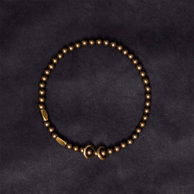 Buddha Stones "Wishing You Balance and Strength" Brass Bracelet Includes Gift Message Card