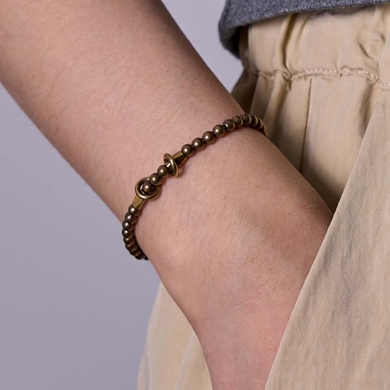 Buddha Stones "Wishing You Balance and Strength" Brass Bracelet Includes Gift Message Card