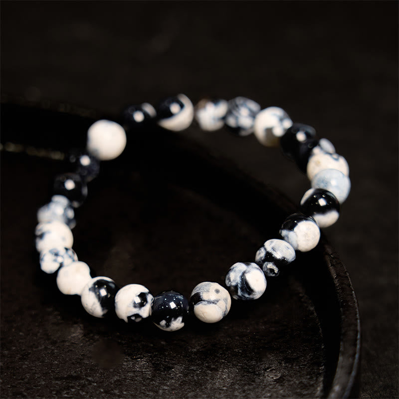Buddha Stones "May the Stars Guide Your Dreams" Orca Agate Bracelet Includes Gift Message Card