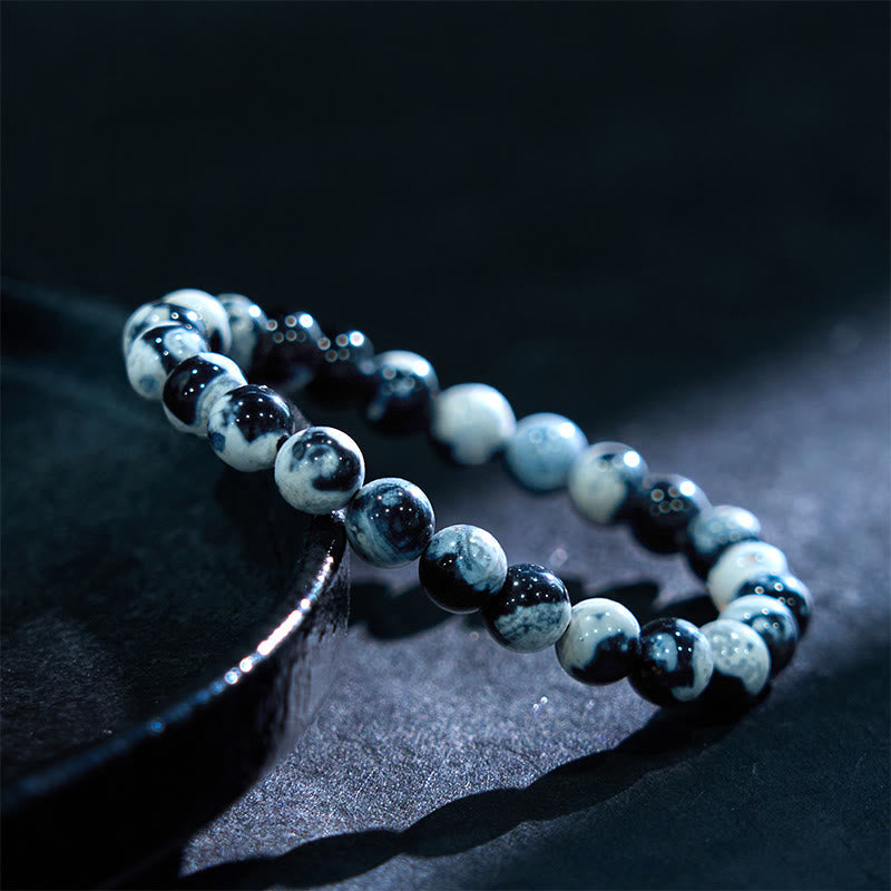 Buddha Stones "May the Stars Guide Your Dreams" Orca Agate Bracelet Includes Gift Message Card