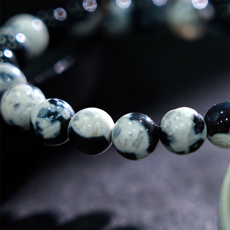 Buddha Stones "May the Stars Guide Your Dreams" Orca Agate Bracelet Includes Gift Message Card
