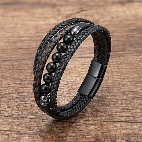 Buddha Stones "Wishing You Protection and Strength" Black Onyx Bracelet Includes Gift Message Card