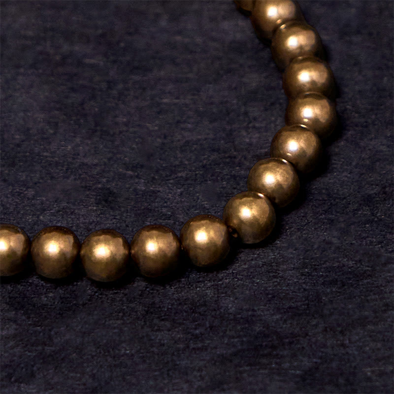 Buddha Stones "Wishing You Good Luck Always" Pure Copper Brass Bracelet Includes Gift Message Card