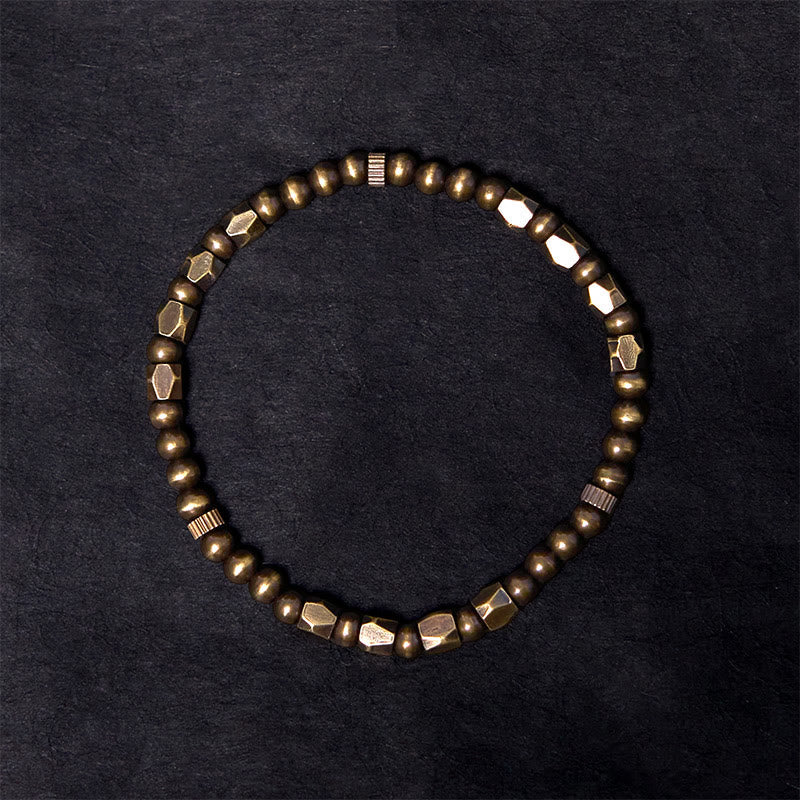 Buddha Stones "Wishing You Balance and Strength" Brass Beads Bracelet Includes Gift Message Card