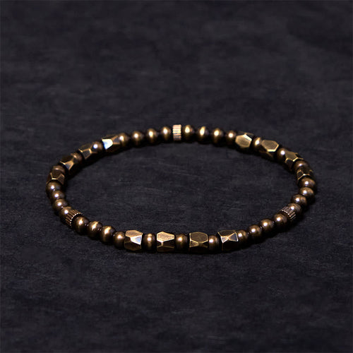 Buddha Stones "Wishing You Balance and Strength" Brass Beads Bracelet Includes Gift Message Card