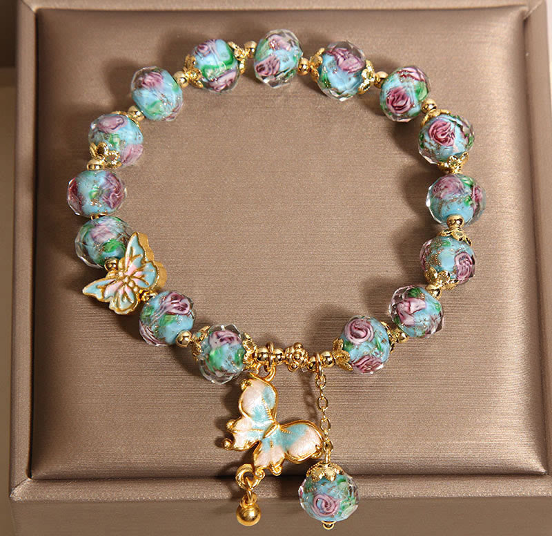 Buddha Stones "Hoping for Love and Transformation" Butterfly Bracelet Includes Gift Message Card