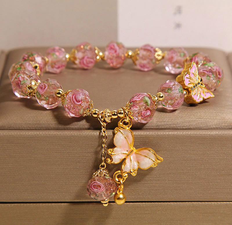 Buddha Stones "Hoping for Love and Transformation" Butterfly Bracelet Includes Gift Message Card