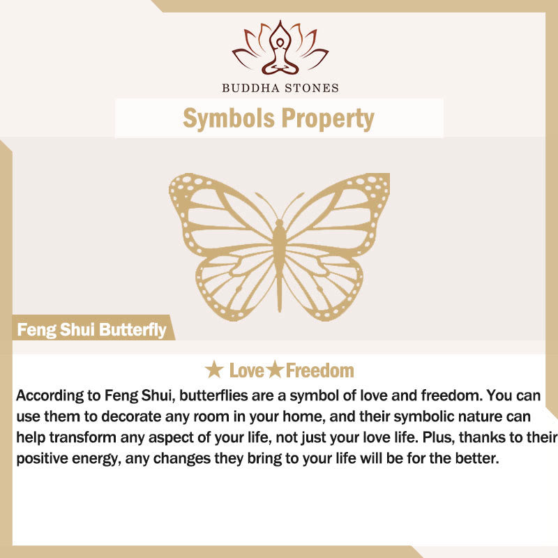 Buddha Stones "Hoping for Love and Transformation" Butterfly Bracelet Includes Gift Message Card