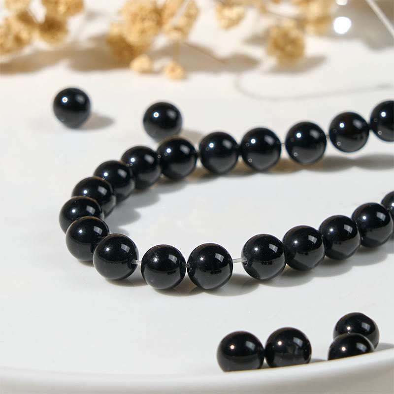 Buddha Stones "Wishing You Strength and Protection" Cat Onyx Bracelet Includes Gift Message Card