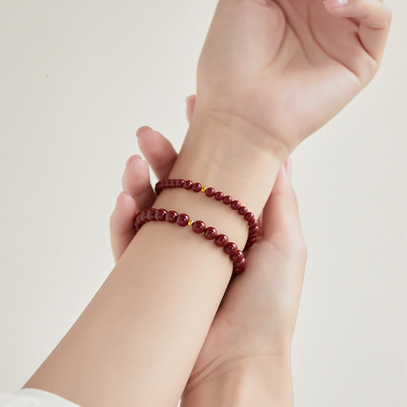 Buddha Stones "Wishing Protection and Energy" Cinnabar Bracelet Includes Gift Message Card