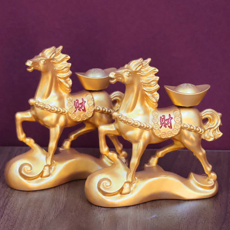 Buddha Stones "Wishing You Success and Good Fortune" Year of the Horse Decor Includes Gift Message Card