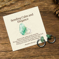 Buddha Stones "Sending Calm and Elegance"Titanium Steel Jade Earrings Includes Gift Message Card