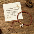 Buddha Stones "Sending You Happiness and Strength" Year of the Horse String Includes Gift Message Card