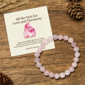 Buddha Stones "All the Best for Love and Harmony" Stone Quartz Bracelet Includes Gift Message Card