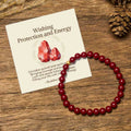 Buddha Stones "Wishing Protection and Energy" Cinnabar Bracelet Includes Gift Message Card