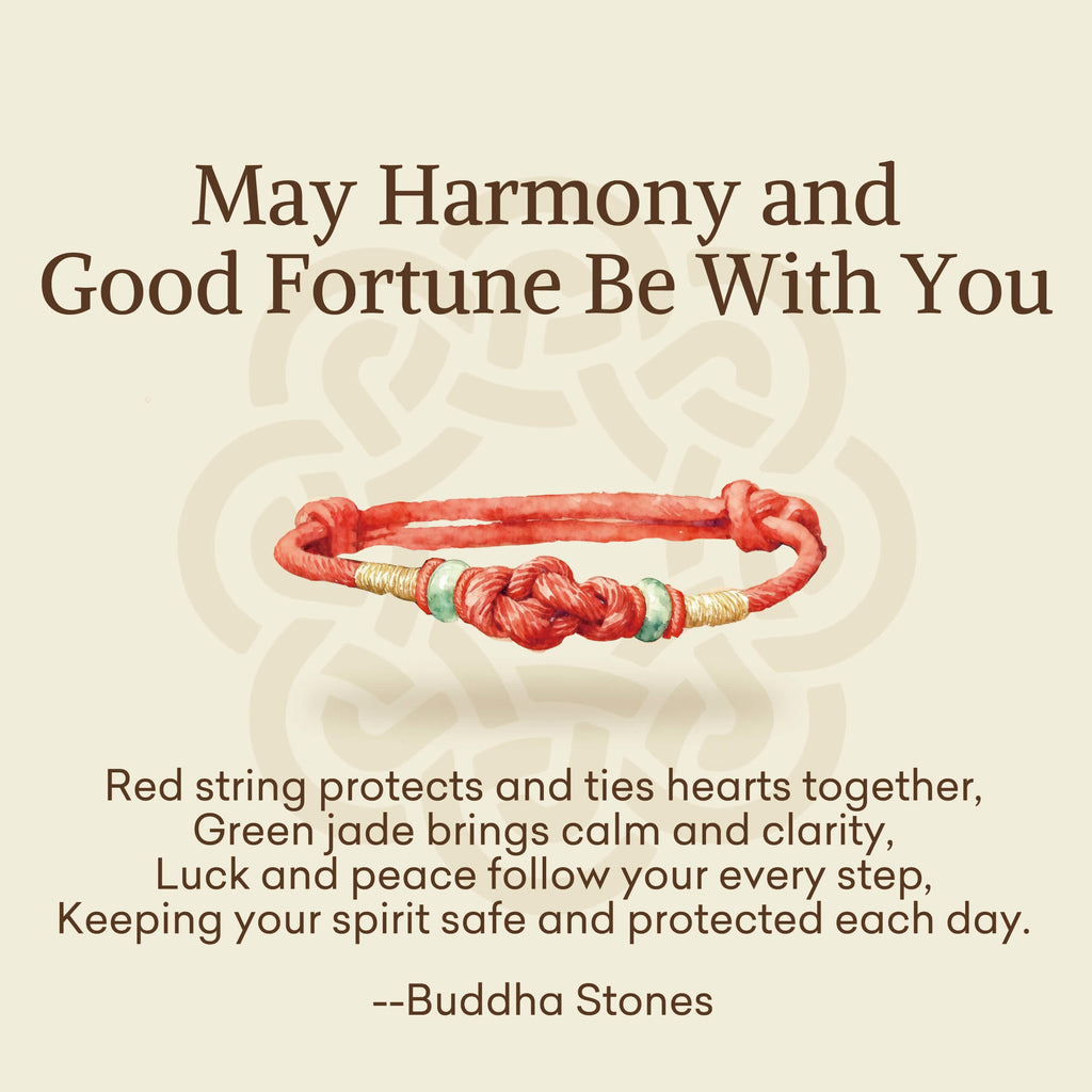 Buddha Stones "May Harmony and Good Fortune Be With You" Bracelet Includes Gift Message Card