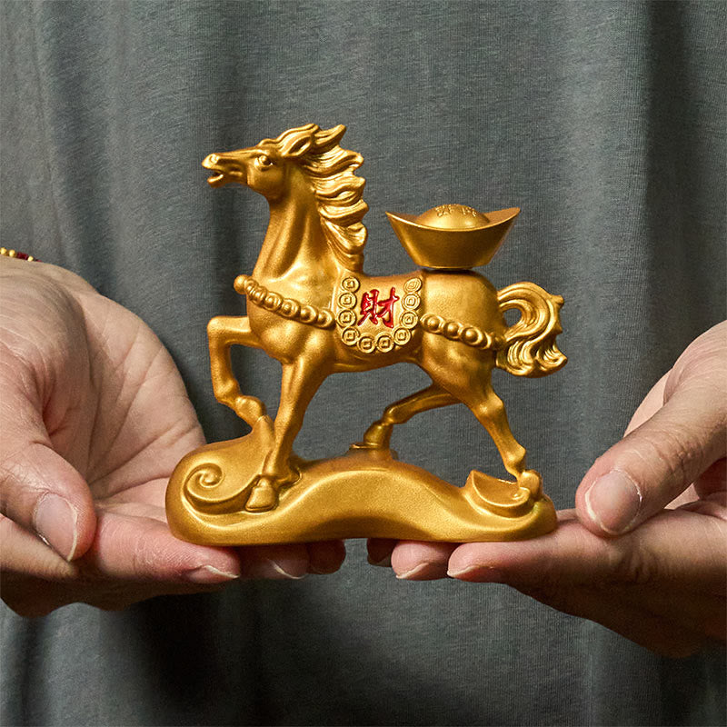 Buddha Stones "Wishing You Success and Good Fortune" Year of the Horse Decor Includes Gift Message Card