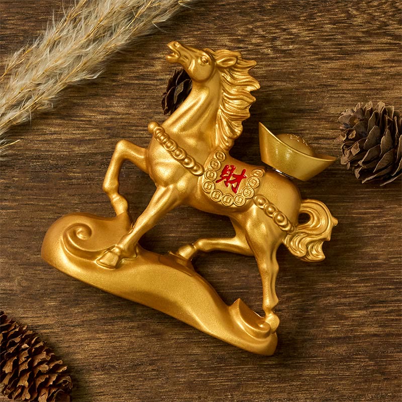 Buddha Stones "Wishing You Success and Good Fortune" Year of the Horse Decor Includes Gift Message Card