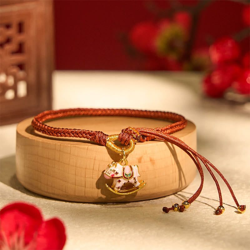 Buddha Stones "Sending You Happiness and Strength" Year of the Horse String Includes Gift Message Card