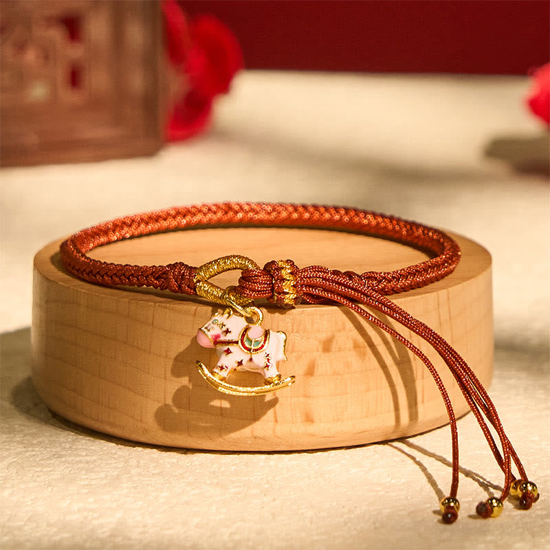 Buddha Stones "Sending You Happiness and Strength" Year of the Horse String Includes Gift Message Card