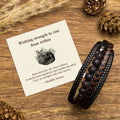Buddha Stones "Wishing Strength to Rise from Within" Lava Rock Bracelet Includes Gift Message Card