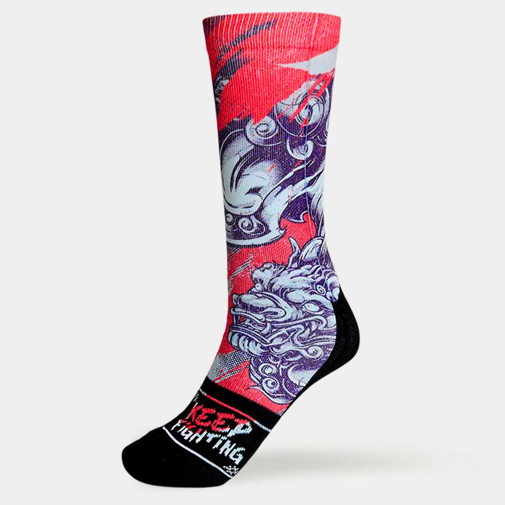 Buddha Stones "Go with the Flow" Casual PiXiu Micro Crew Men's Socks Includes Gift Message Card