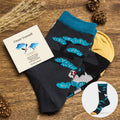 Buddha Stones "Create Yourself" White Crane Pine Tree Women's Socks Includes Gift Message Card