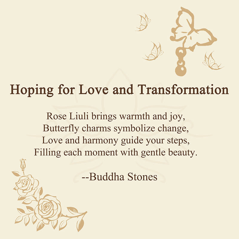 Buddha Stones "Hoping for Love and Transformation" Butterfly Bracelet Includes Gift Message Card